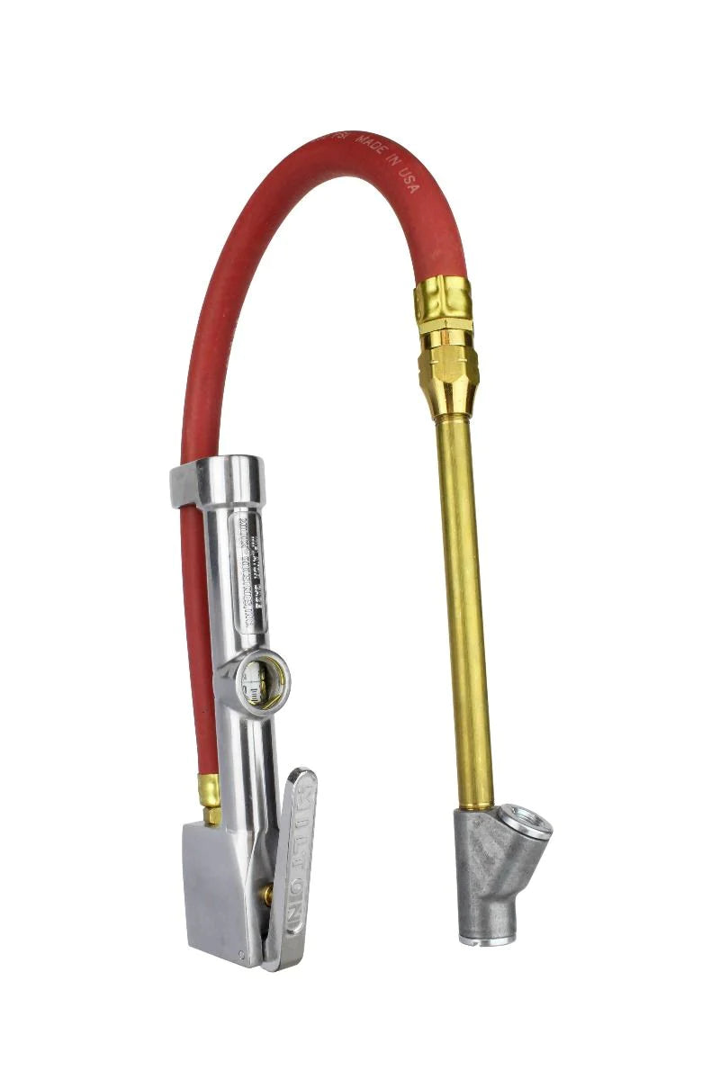 Locking air chuck discount with pressure gauge