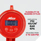 555e Digital Tire Inflator Gauge, used on multiple vehicle types, measures from 5 to 220 PSI, ± 1 PSI Accuracy