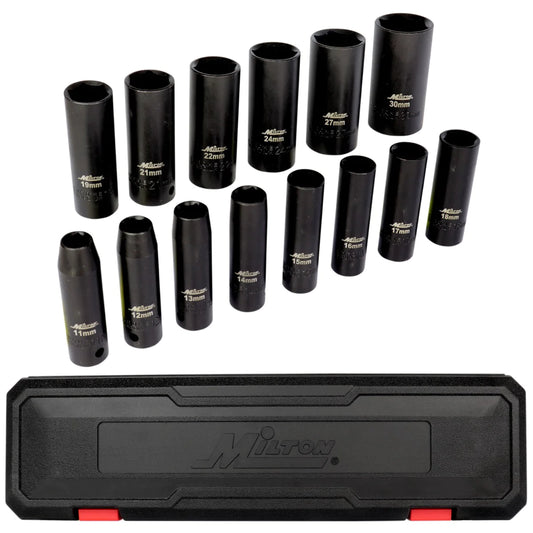 1300-SS-07 1/2 Drive Deep 11-30 Metric Impact Socket Set (14-Piece)