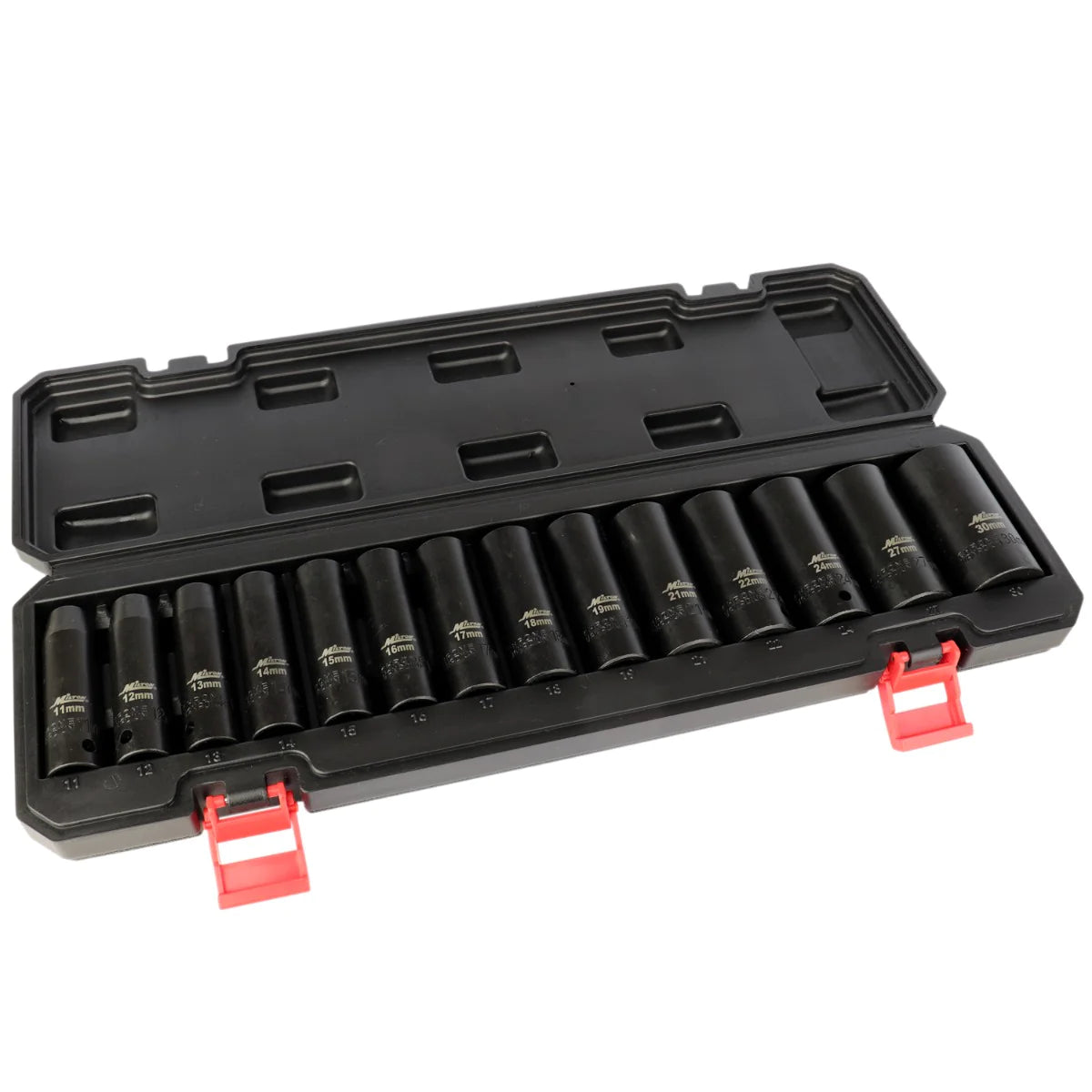 1300-SS-07 1/2 Drive Deep 11-30 Metric Impact Socket Set (14-Piece)