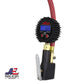 Compact Digital Tire Inflator with Pressure Gauge (255 PSI) - Air Chuck & 15" Rubber Air hose 1/4" NPT