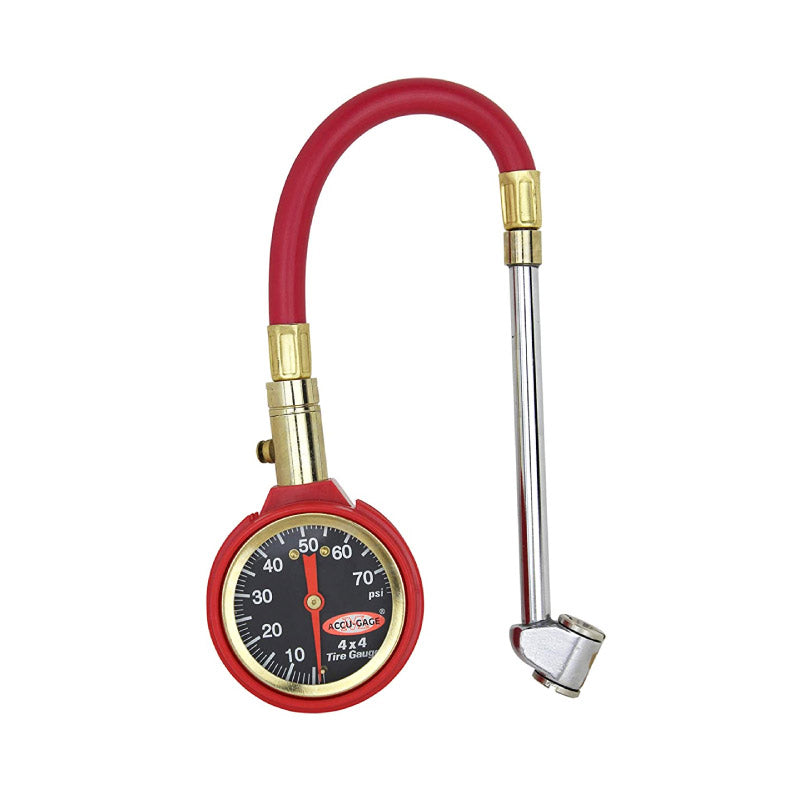 Accu-Gage by Milton Dial Tire Pressure Gauge with Dual Foot Air Chuck and 11 in. Rubber Hose | Milton Direct
