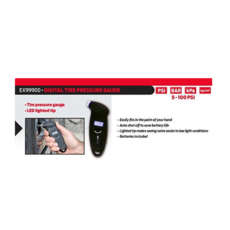 EXELAIR by Milton (EX99900) Digital Tire Pressure Gauge , Black