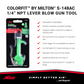 Milton® COLORFIT® S-148AC 1/4" NPT Lever Blow Gun Tool, Rubber Tip Nozzle, Green