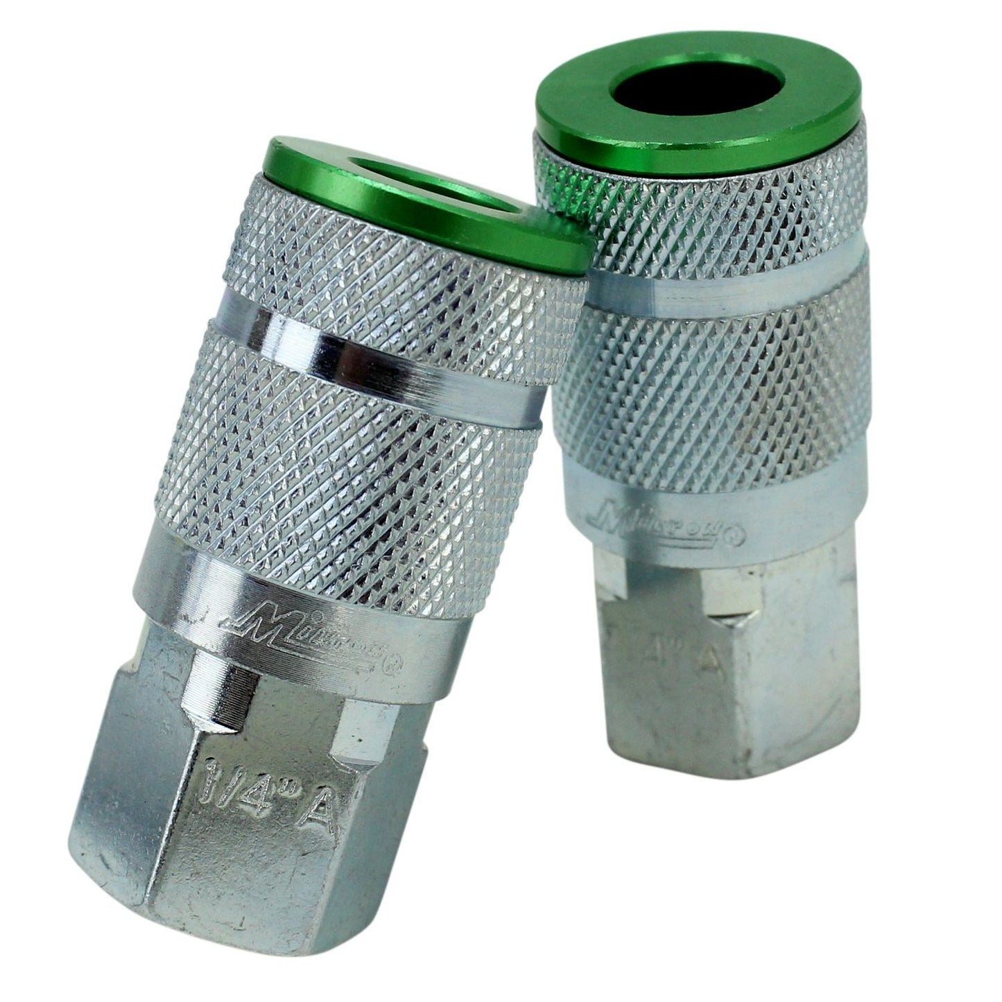 Milton® COLORFIT® Coupler & Plug Kit - (A-Style, Green) - 1/4" NPT (14-Piece)