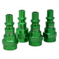 Milton® COLORFIT® Coupler & Plug Kit - (A-Style, Green) - 1/4" NPT (14-Piece)