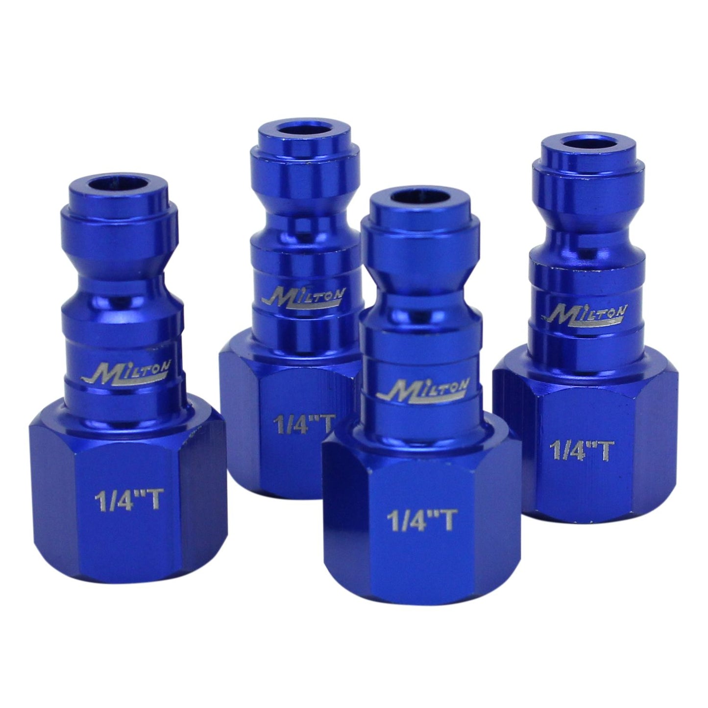 Milton® COLORFIT® Coupler & Plug Kit - (T-Style, Blue) - 1/4" NPT (14-Piece)