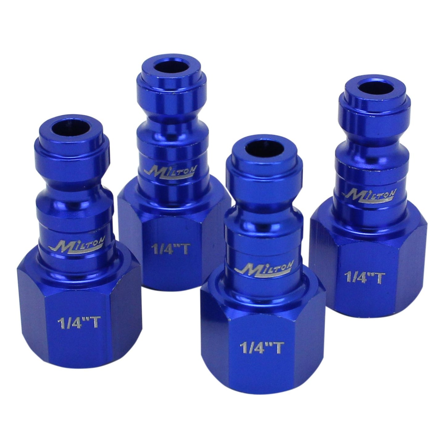 Milton® COLORFIT® Coupler & Plug Kit - (T-Style, Blue) - 1/4" NPT (14-Piece)