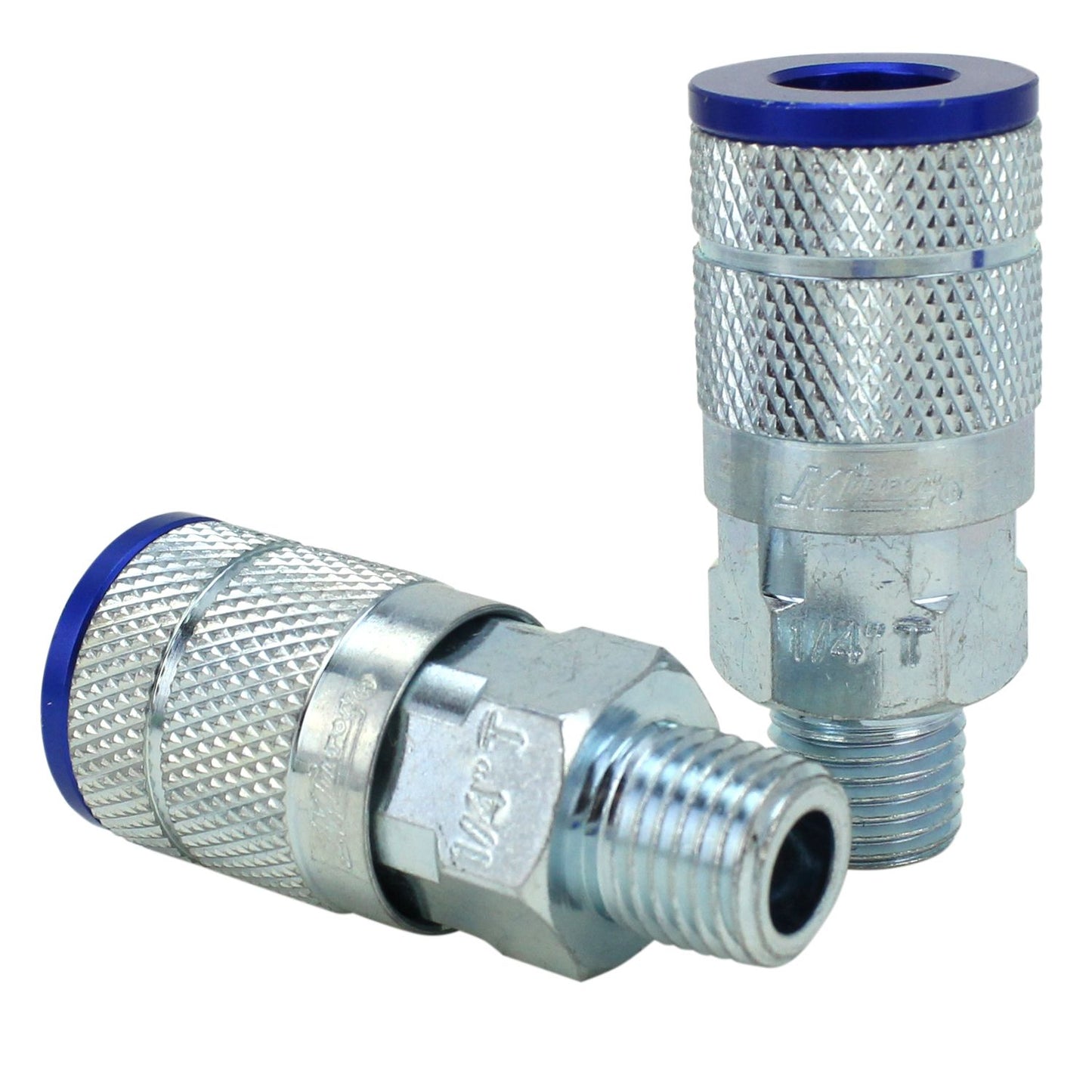 Milton® COLORFIT® Coupler & Plug Kit - (T-Style, Blue) - 1/4" NPT (14-Piece)