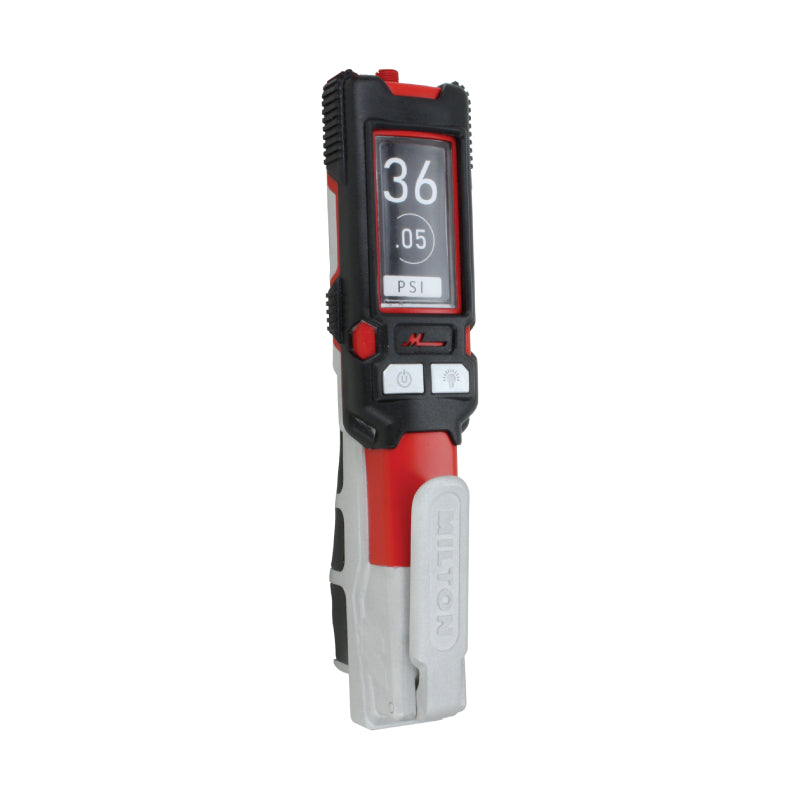 Milton Precision Digital Tire Pressure Gauge S-580ekit, Made In USA Most Accurate Inflator Gauge Available, Perfect for Professional Technicians, Easy to Read Display, 0-160 PSI Pressure Range , Red